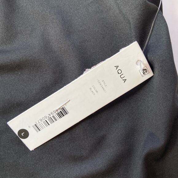 NEW Aqua Bodysuit Fitted Black Spandex Size Large - Picture 6 of 6